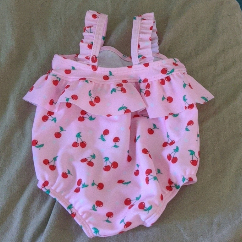 0-3M Swimsuit With Cherries